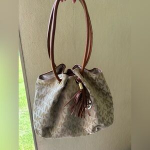 Michael Kors Brown Monogram Shoulder Bag